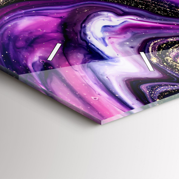 Glass wall clock rectangular Abstract Marble