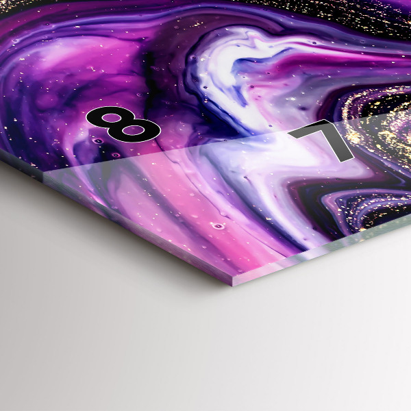 Glass wall clock rectangular Abstract Marble