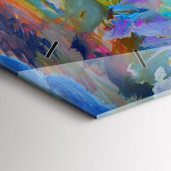 Glass wall clock rectangular Painted Ballerina