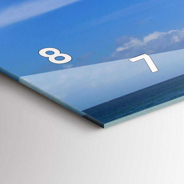 Glass wall clock rectangular Lighthouse