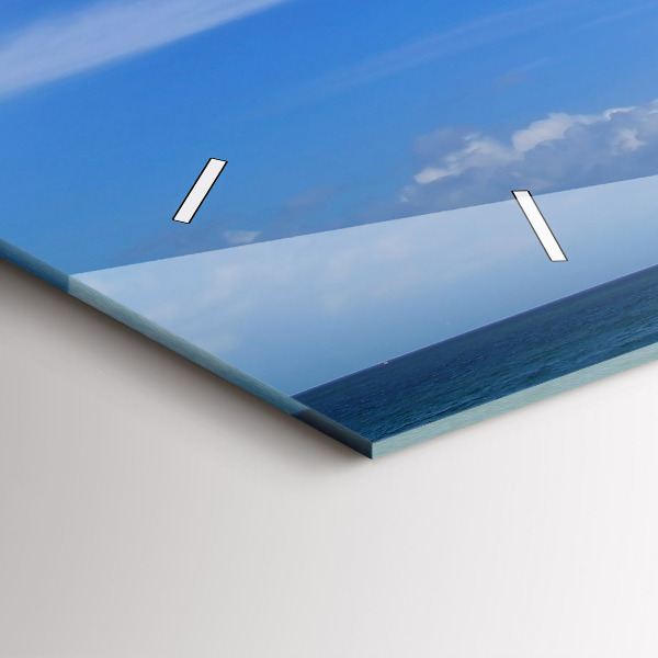 Glass wall clock rectangular Lighthouse