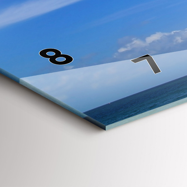 Glass wall clock rectangular Lighthouse