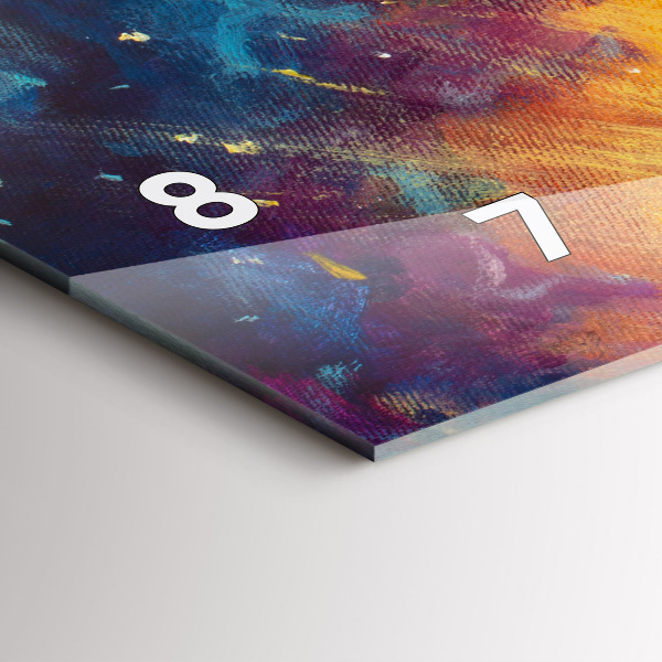 Glass wall clock rectangular Abstraction The Little Prince