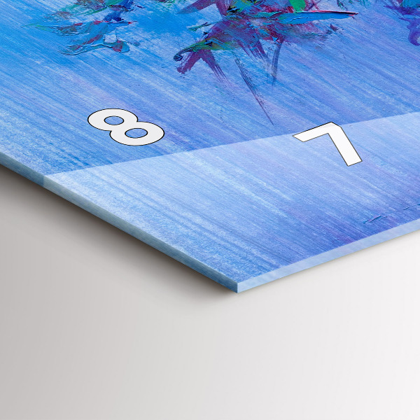 Glass wall clock rectangular Flowers in a Vase