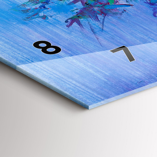 Glass wall clock rectangular Flowers in a Vase