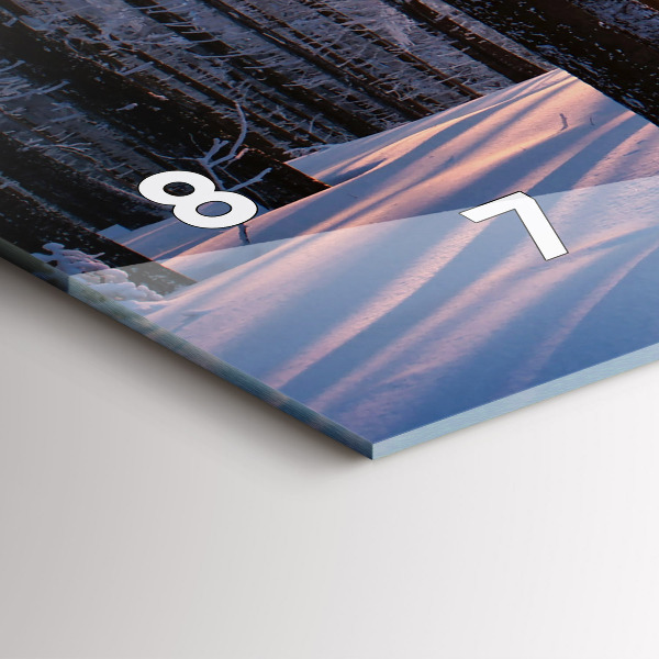 Glass wall clock rectangular Sunset Forest