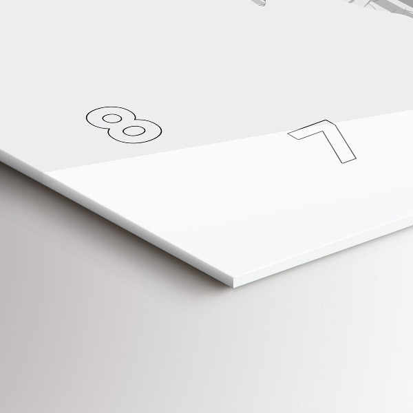 Glass wall clock rectangular Silhouette of a deer Forest