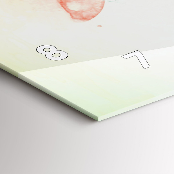 Glass wall clock rectangular Abstract woman face