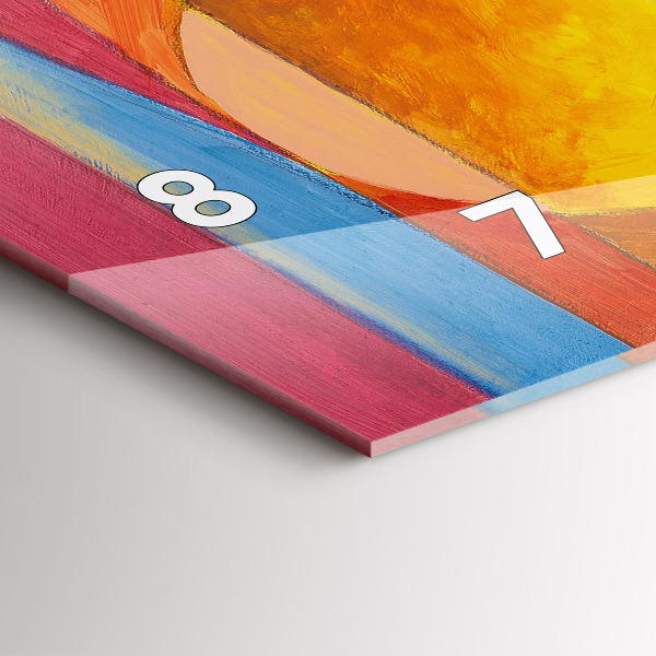 Glass wall clock rectangular Art Decoration Abstraction