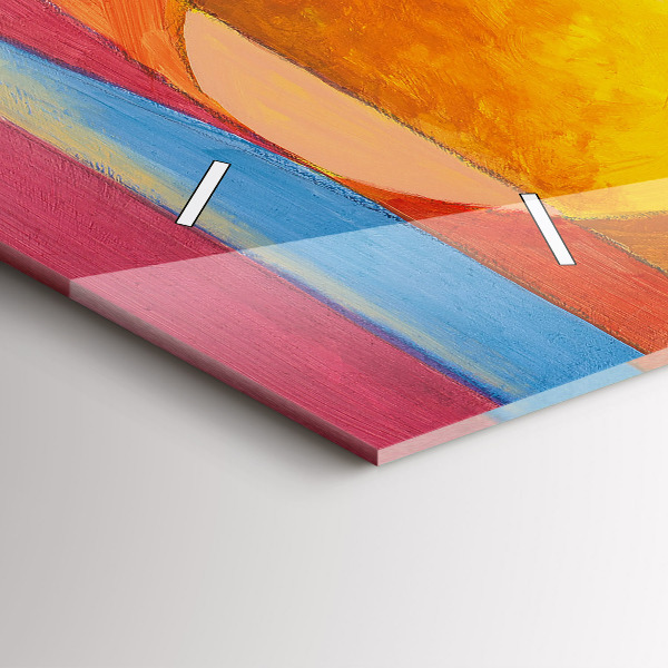 Glass wall clock rectangular Art Decoration Abstraction