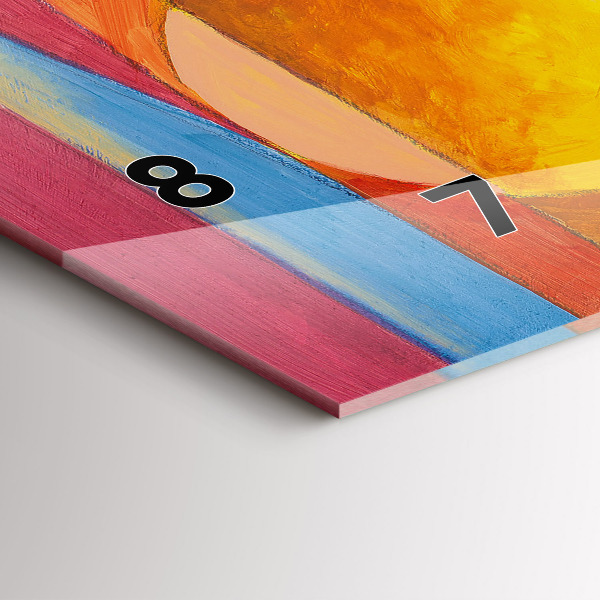 Glass wall clock rectangular Art Decoration Abstraction