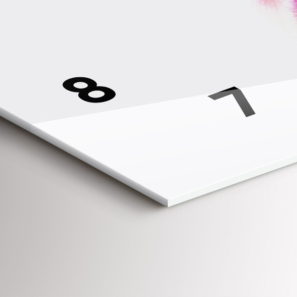 Glass wall clock rectangular Women in colorful dresses