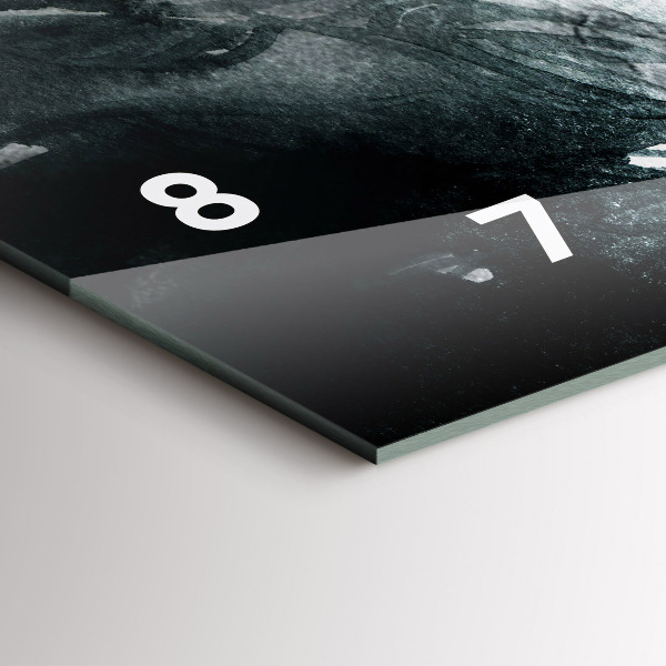 Glass wall clock rectangular Portrait of a woman red lips