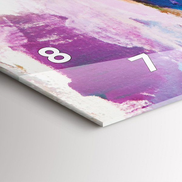 Glass wall clock rectangular Preparing the ballerina