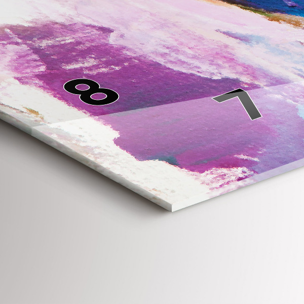 Glass wall clock rectangular Preparing the ballerina