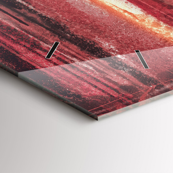 Glass wall clock rectangular Young couple in love