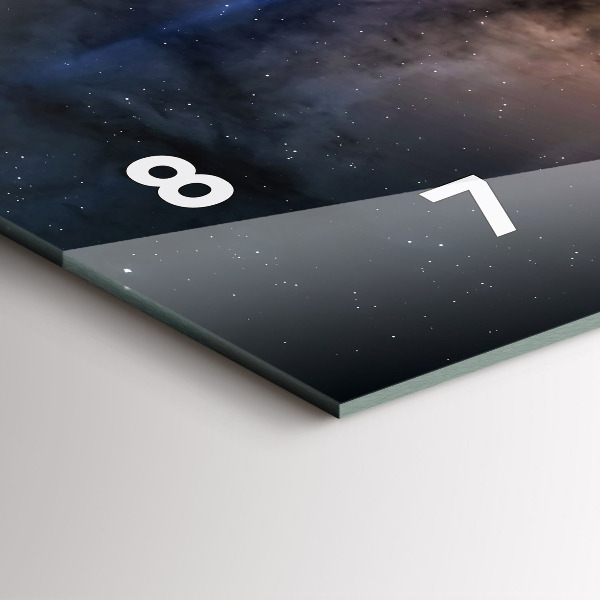 Glass wall clock rectangular Astronaut in space