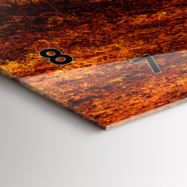 Glass wall clock rectangular Forest landscape in the sun