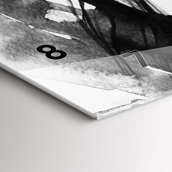 Glass wall clock rectangular Portrait of a woman watercolor