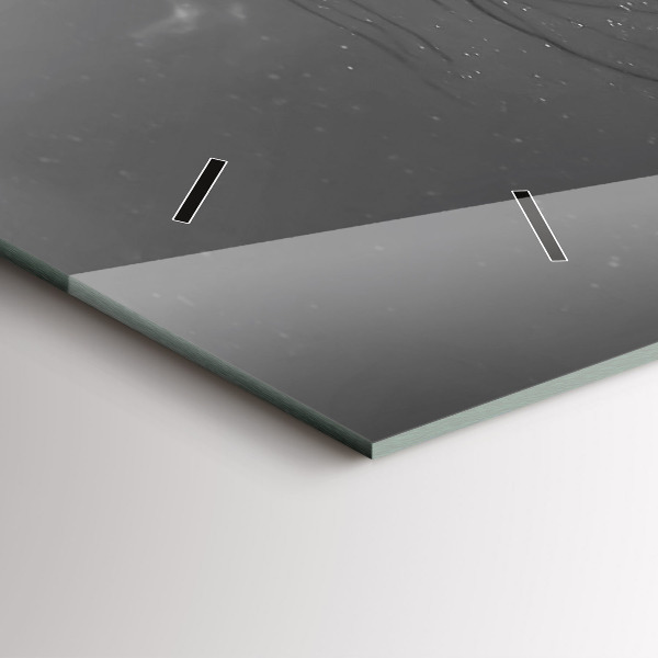 Glass wall clock rectangular Woman's lips