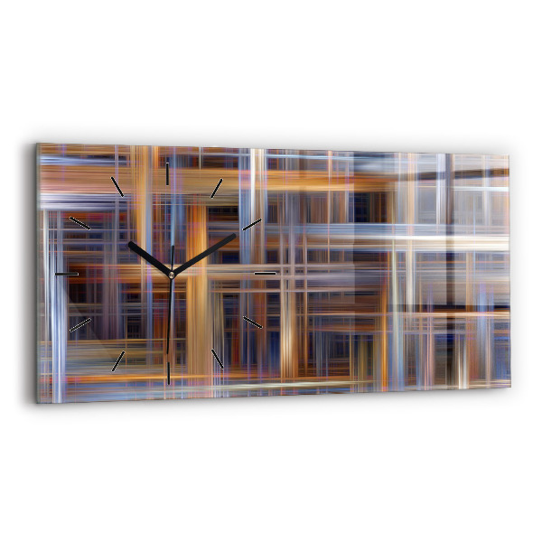 Glass wall clock rectangular Abstract Geometry