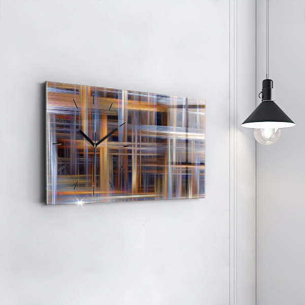 Glass wall clock rectangular Abstract Geometry