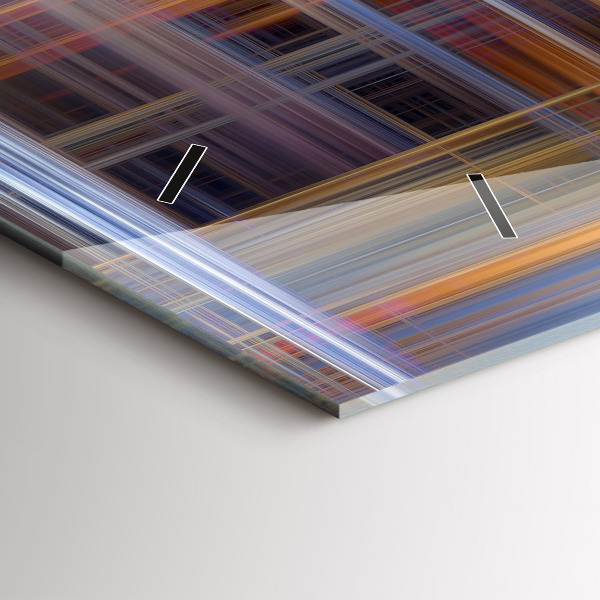 Glass wall clock rectangular Abstract Geometry