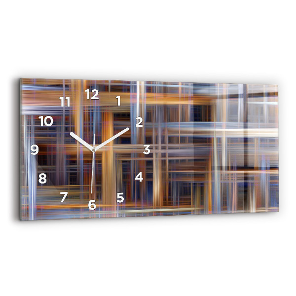 Glass wall clock rectangular Abstract Geometry
