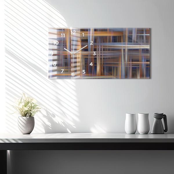 Glass wall clock rectangular Abstract Geometry