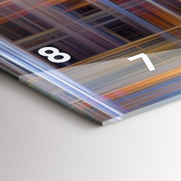 Glass wall clock rectangular Abstract Geometry