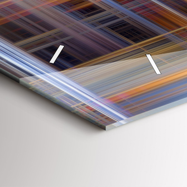 Glass wall clock rectangular Abstract Geometry