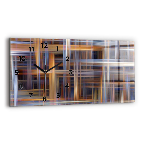 Glass wall clock rectangular Abstract Geometry