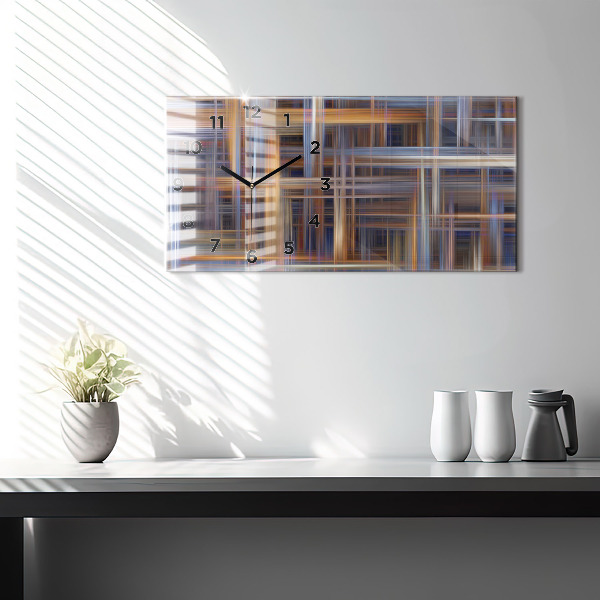 Glass wall clock rectangular Abstract Geometry