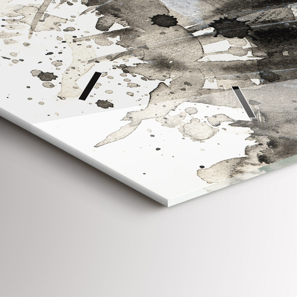 Glass wall clock rectangular Painted portrait