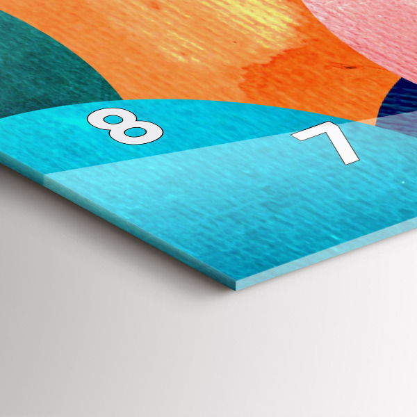 Glass wall clock rectangular Abstract circles