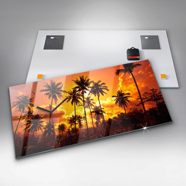 Glass wall clock rectangular Thailand Klong Prao Beach