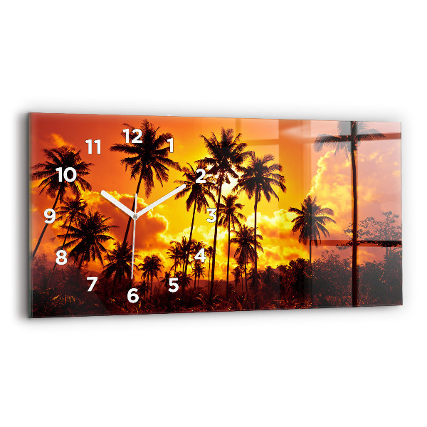 Glass wall clock rectangular Thailand Klong Prao Beach