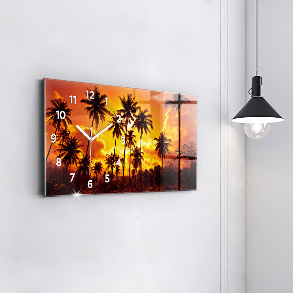 Glass wall clock rectangular Thailand Klong Prao Beach
