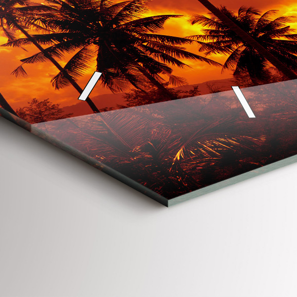 Glass wall clock rectangular Thailand Klong Prao Beach
