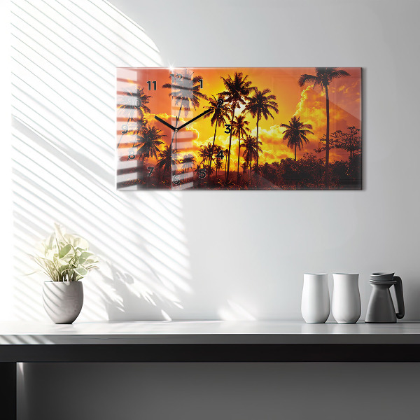 Glass wall clock rectangular Thailand Klong Prao Beach
