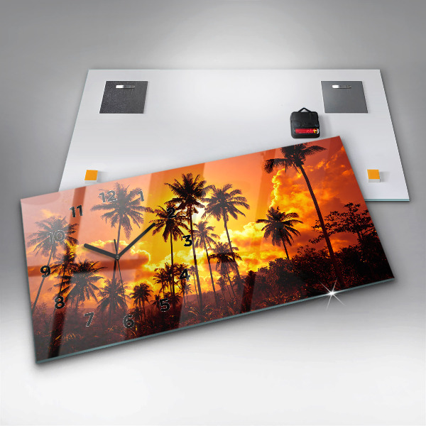 Glass wall clock rectangular Thailand Klong Prao Beach