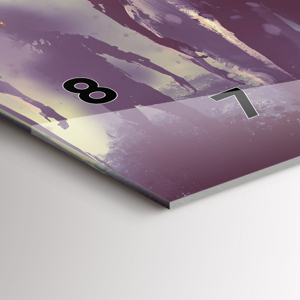 Glass wall clock rectangular Zombies at night - halloween