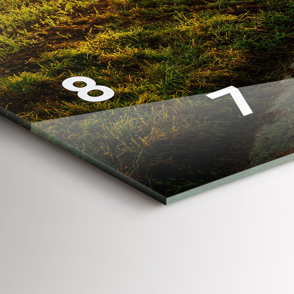 Glass wall clock rectangular Fog at sunrise