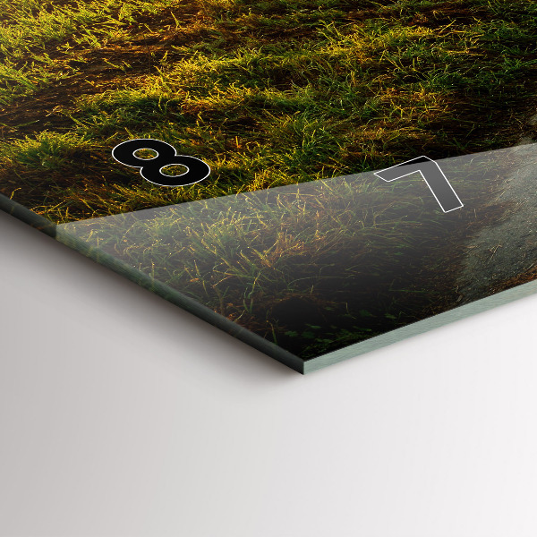 Glass wall clock rectangular Fog at sunrise