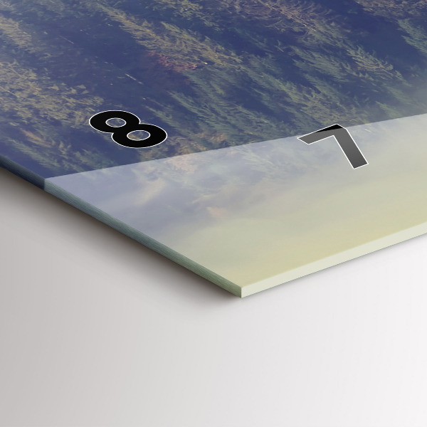 Glass wall clock rectangular Foggy Forest Eagle