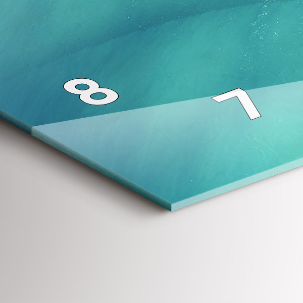 Glass wall clock rectangular Heart Island