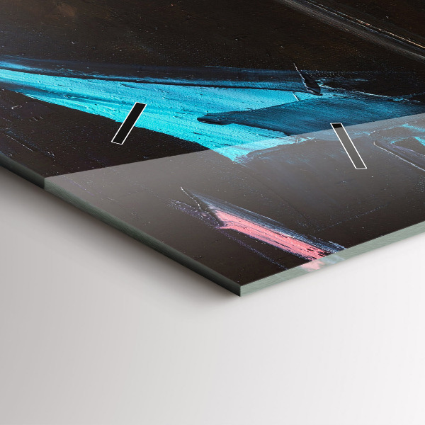 Glass wall clock rectangular Portrait of a woman