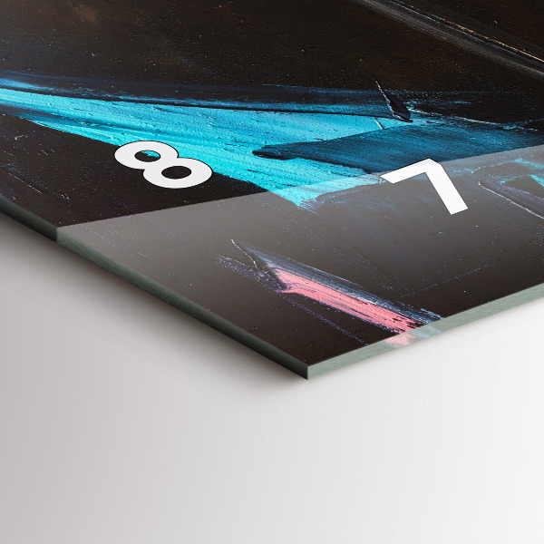 Glass wall clock rectangular Portrait of a woman