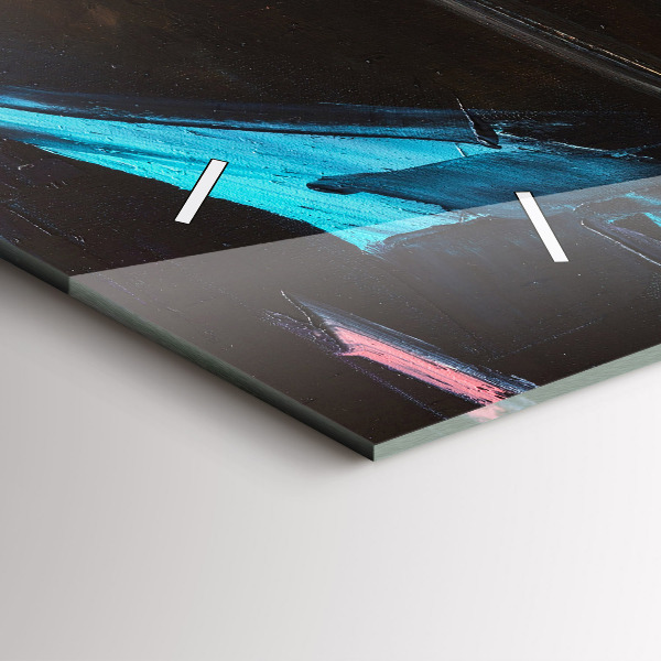 Glass wall clock rectangular Portrait of a woman