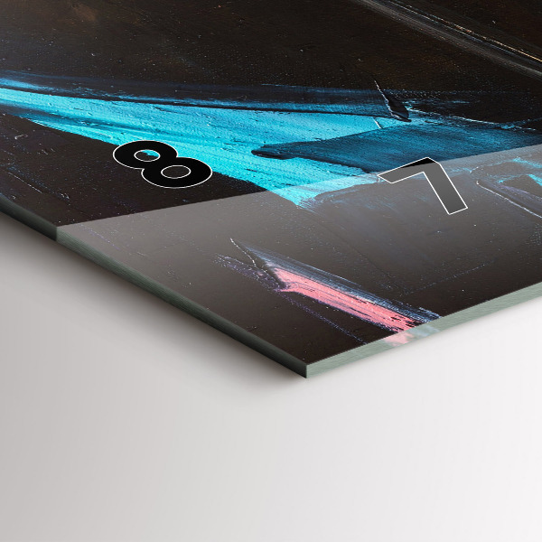 Glass wall clock rectangular Portrait of a woman